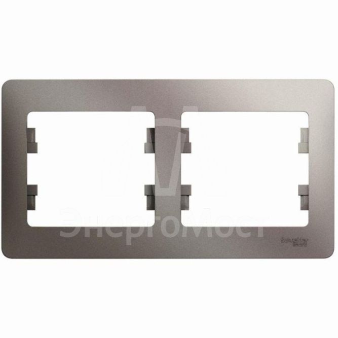 Рамка 2-м Glossa горизонт. платина SchE GSL001202