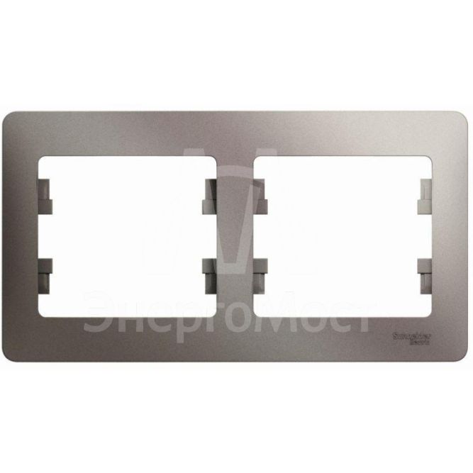 Рамка 2-м Glossa горизонт. платина SchE GSL001202