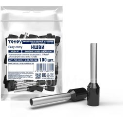 Наконечник штыревой втулочный изолированный НШВИ 1.5-12 TOKOV ELECTRIC TKE-NSVI-1.5-12-C05/100