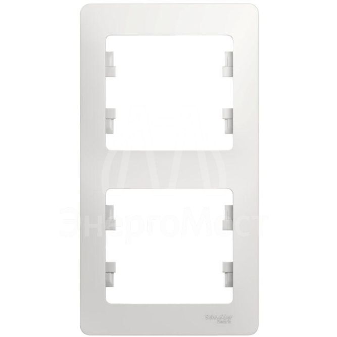 Рамка 2-м Glossa верт. бел. SchE GSL000106