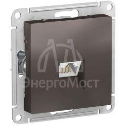 Механизм розетки компьютерной AtlasDesign RJ45 мокко SchE ATN000683