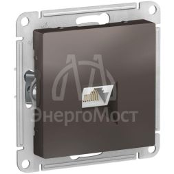 Механизм розетки компьютерной AtlasDesign RJ45 мокко SchE ATN000683