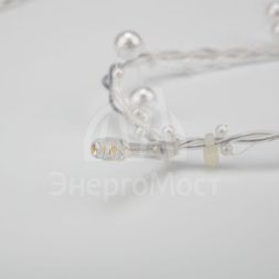 Гирлянда светодиодная &amp;quot;Жемчужинки&amp;quot; 1.5м 10LED тепл. бел. провод прозр. 2хAA (батарейки не в комплекте) Neon-Night 303-097