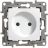 Механизм розетки 1-м СП Etika 16А IP31 250В 2P без заземл. защ. шторки немецк. стандарт винт. клеммы бел. Leg 672234