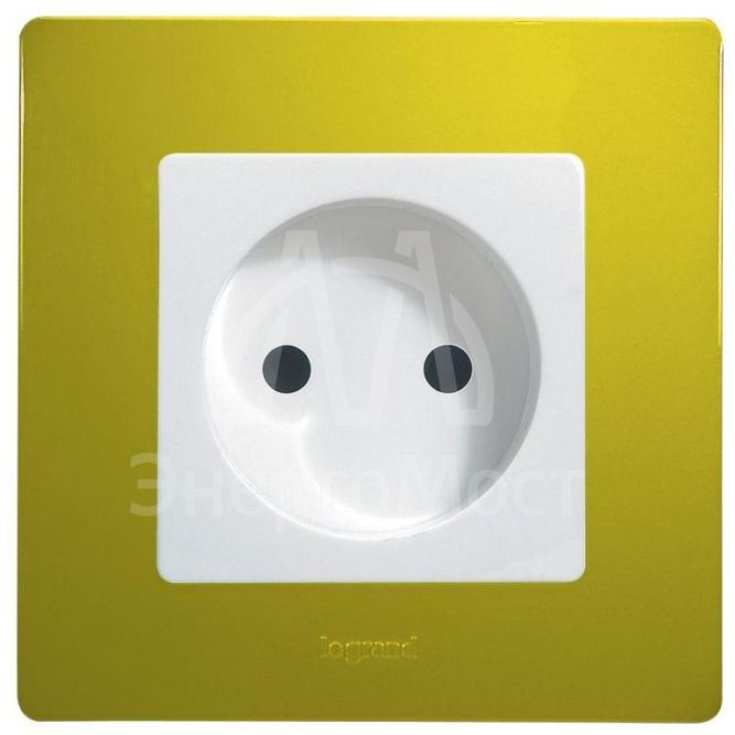 Механизм розетки 1-м СП Etika 16А IP31 250В 2P без заземл. защ. шторки немецк. стандарт винт. клеммы бел. Leg 672234