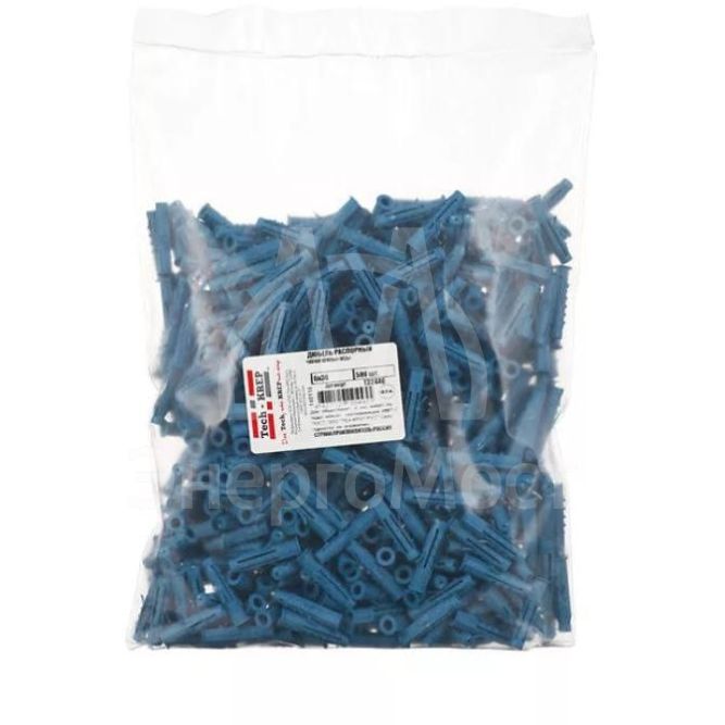 Дюбель четырехраспорный (универсальный) Чапай 6х30 шипы+усы (полипропилен) (уп.500шт) Tech-KREP 132440