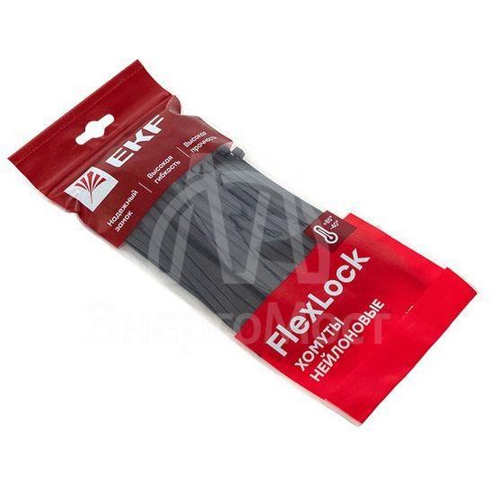 Хомут P6.6 4.6х160 FlexLock стандартный черн. (уп.100шт) PROxima EKF plc-fl-ctsb-4.6x160