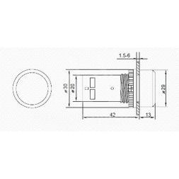 Кнопка EB22 возвратная желт. NO+NC 230 В Rexant 36-5532