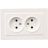 Розетка 2-м СП BRITE РС12-2-БрЖ 10А в сборе без заземл. без защ. шторок жемчуж. IEK BR-R20-10-K36-F