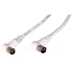 Шнур TV Plug - TV Jack 3м угловой бел. Rexant 18-0024