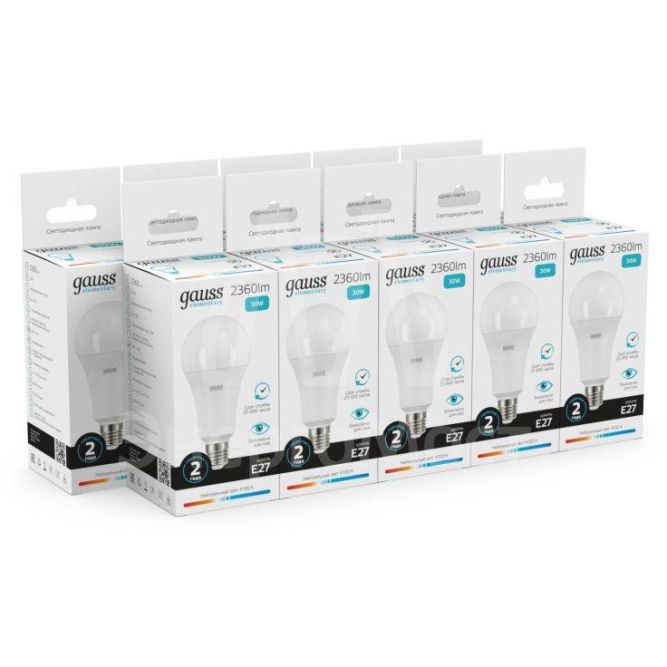 Лампа светодиодная Elementary A67 30Вт E27 4100К Gauss 73229