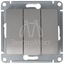 Механизм выключателя 3-кл. СП Glossa 10А IP20 (сх. 3) 10AX платина SchE GSL001231