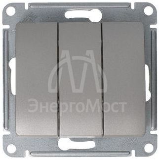 Механизм выключателя 3-кл. СП Glossa 10А IP20 (сх. 3) 10AX платина SchE GSL001231