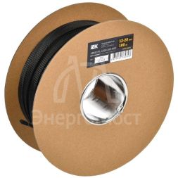 Оплетка кабельная 12-20мм полиэстер (уп.100м) черн. IEK UBS10-PL-1220-100-K02