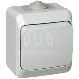 Выключатель 1-кл. ОП Этюд 10А IP44 10AX сер. SchE BA10-041C