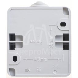 Выключатель 1-кл. ОП Этюд 10А IP44 10AX сер. SchE BA10-041C