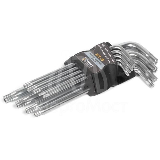 Набор ключей TORX КТ-9 (Т10-Т50) КВТ 79202