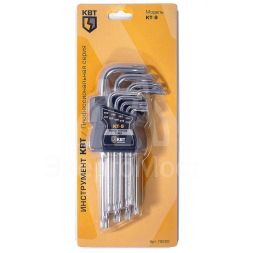 Набор ключей TORX КТ-9 (Т10-Т50) КВТ 79202
