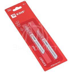 Пилка для электролобзика прямые T118A (чистовой рез по металлу)(HSS) (уп.2шт) Expert EKF pl-t118a-2