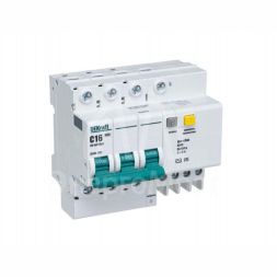 Выключатель автоматический дифференциального тока 4п (3P+N) C 16А 30мА тип AC ДИФ-101 со встроен. защитой от сверхтоков DEKraft 15184DEK