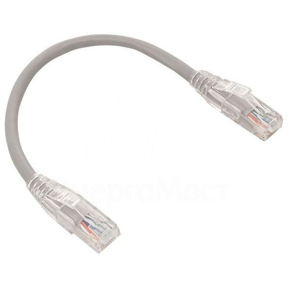 Патч-корд кат.5E UTP неэкранир. LSZH сер. 0.2м TERACOM PRO EKF TRP-5EUTP-LSH-02M-GY