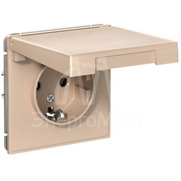 Розетка ArtGallery 16А с заземл. со шторками быстрозажим. клем. механизм песочн. SE GAL001245S