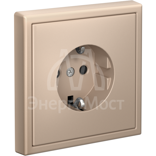 Розетка ArtGallery 16А с заземл. со шторками быстрозажим. клем. механизм песочн. SE GAL001245S