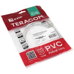 Патч-корд кат.5e (1Гбит/с) неэкранированный UTP оболочка PVC сер. (2м) TERACOM EKF TRC-5EUTP-PVC-2M-GY