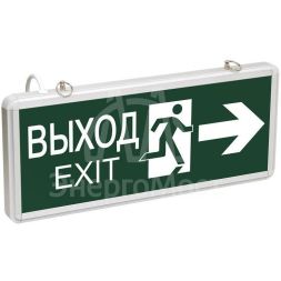 Светильник светодиодный ССА 1003 &amp;quot;ВЫХОД-EXIT&amp;quot; двустор. 3Вт IEK LSSA0-1003-003-K03