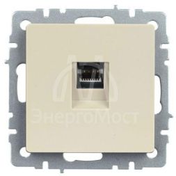 Розетка компьютерная СП RJ45 кат.5E BRITE РК10-БрКр беж. IEK BR-K10-1-K10