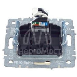 Розетка компьютерная СП RJ45 кат.5E BRITE РК10-БрКр беж. IEK BR-K10-1-K10