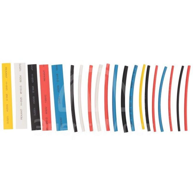 Набор трубок термоусадочных тонкостен. №2 (АВТО импорт) разноцвет. Rexant 29-0102