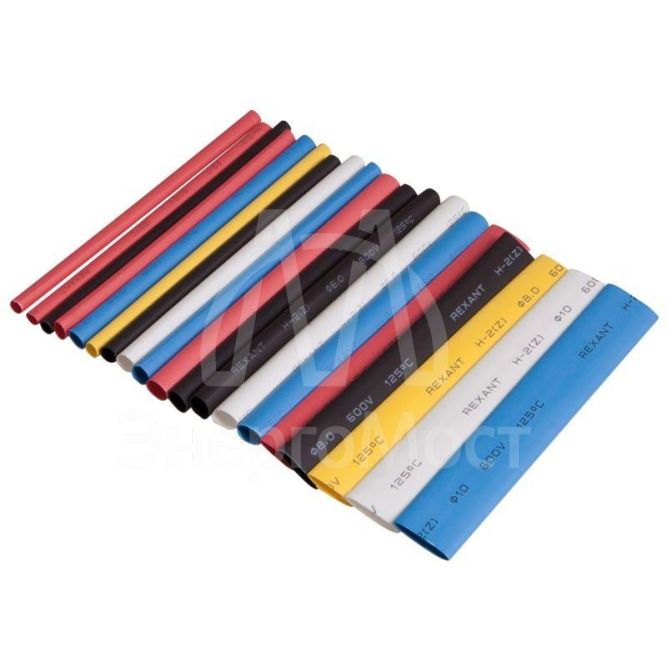 Набор трубок термоусадочных тонкостен. №2 (АВТО импорт) разноцвет. Rexant 29-0102