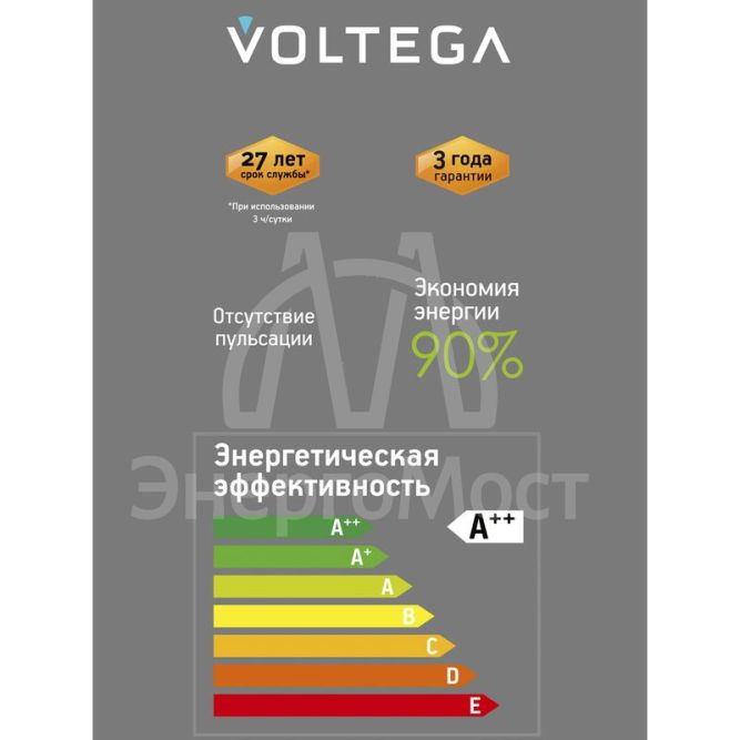 Лампа светодиодная филаментная Loft 271 YX-G125175LFFEC01 4Вт 2200К E27 DIM Voltega 8574