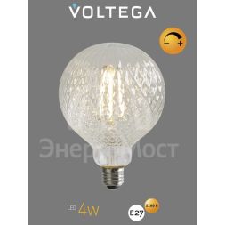 Лампа светодиодная филаментная Loft 271 YX-G125175LFFEC01 4Вт 2200К E27 DIM Voltega 8574