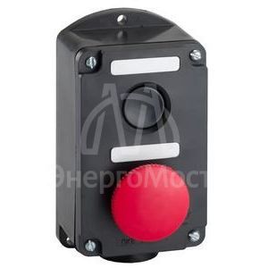 Пост управления ПКЕ 222-2 У2 10А 660В 2 элемента черн. цилиндр и красн. гриб накладной IP54 Электротехник ET519077