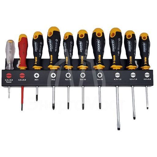 Набор отверток Ergonic диэлектрическая отвертка и отвертка тестер (уп.10шт) Felo 40091013