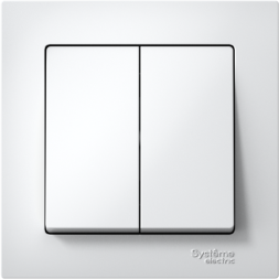 Выключатель 2-кл. AtlasDesign (сх. 5) 10AX быстрозажим. клем. в сборе бел. SE ATN000152S