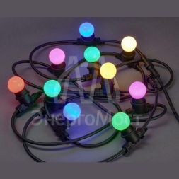 Гирлянда белт-лайт 5м 10 ламп RGB IP65 шнур черн. 3м 230В транзит IEK LGDU601-3-010-05-B-S-65