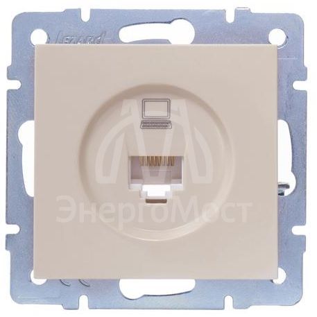 Розетка компьютерная 1-м СП Vesna механизм крем. LEZARD 742-0388-139