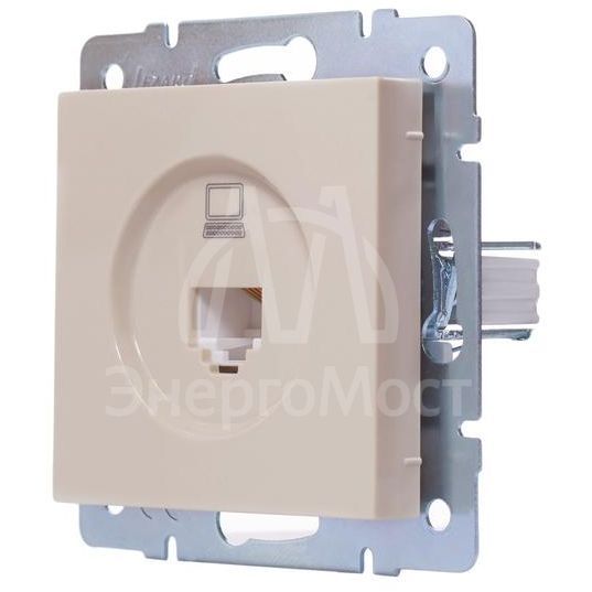 Розетка компьютерная 1-м СП Vesna механизм крем. LEZARD 742-0388-139