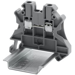 Клемма проходная винтовой зажим; 2 точки подключения; 2.5кв.мм сер. DKC TUR-2.5R