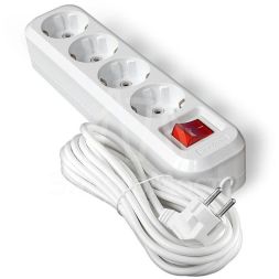 Удлинитель 4х5м с заземл. IP20 S-304А ПВС 3х1.5 с выкл.Universal 1735