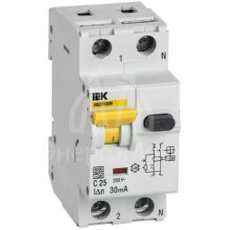 Выключатель автоматический дифференциального тока C 25А 30мА АВДТ32EM IEK MVD14-1-025-C-030