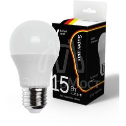 Лампа светодиодная Supermax А60 15Вт стандарт E27 230В 4000К КОСМОС Sup_LED15wA60E2740