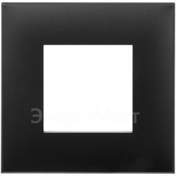 Рамка 1-м 2мод. Avanti &amp;quot;Черный матовый&amp;quot; DKC 4412902