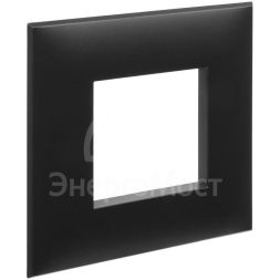 Рамка 1-м 2мод. Avanti &amp;quot;Черный матовый&amp;quot; DKC 4412902