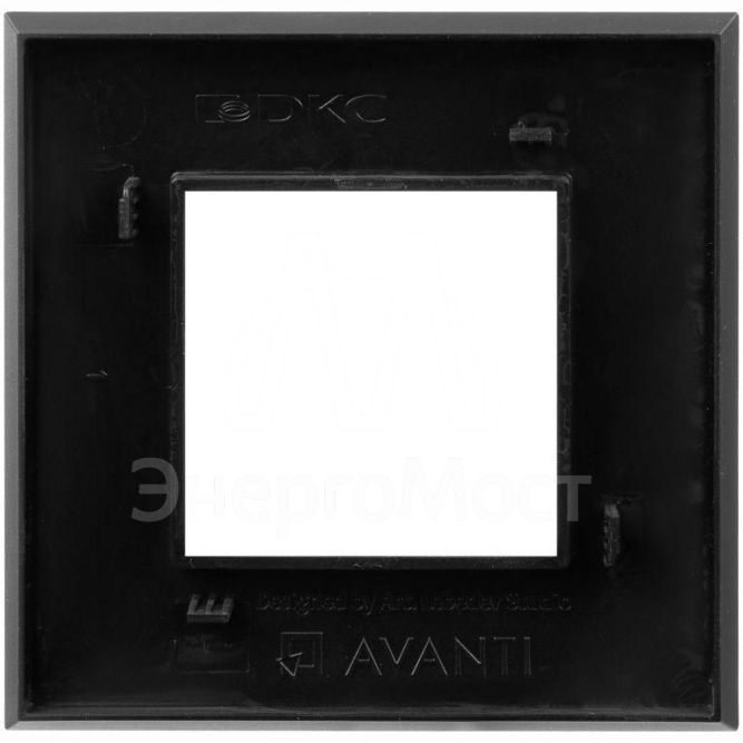 Рамка 1-м 2мод. Avanti &amp;quot;Черный матовый&amp;quot; DKC 4412902