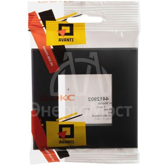 Рамка 1-м 2мод. Avanti &amp;quot;Черный матовый&amp;quot; DKC 4412902