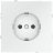 Розетка 1-м СП S70 16А с заземл. защ. шторки механизм бел. матов. Voltum VLS040202